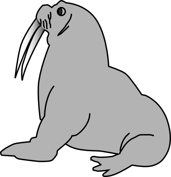 Clip art at clker. Seal clipart weddell seal