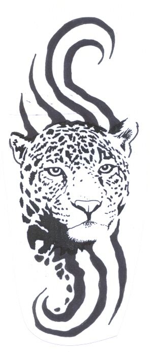 leopard clipart tribal