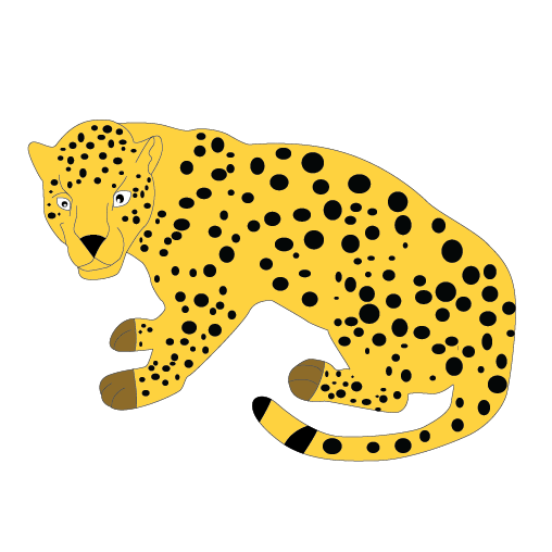 Panda free images . Leopard clipart yellow