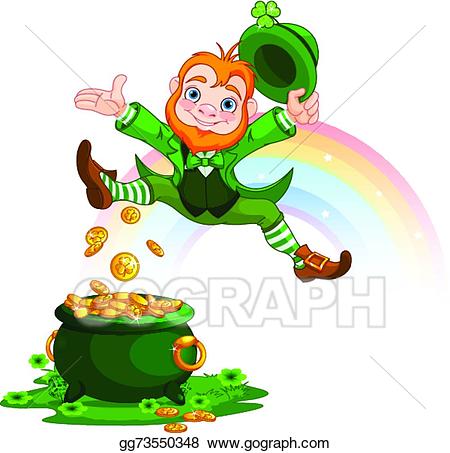 Vector stock illustration . Leprechaun clipart happy leprechaun