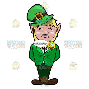 A sad looking . Pants clipart leprechaun