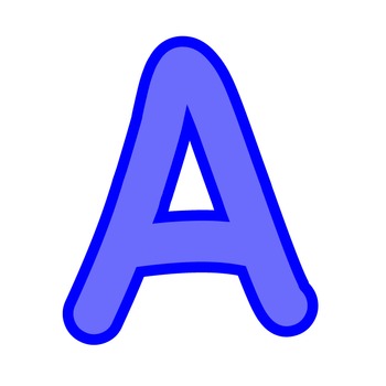 letters clipart blue