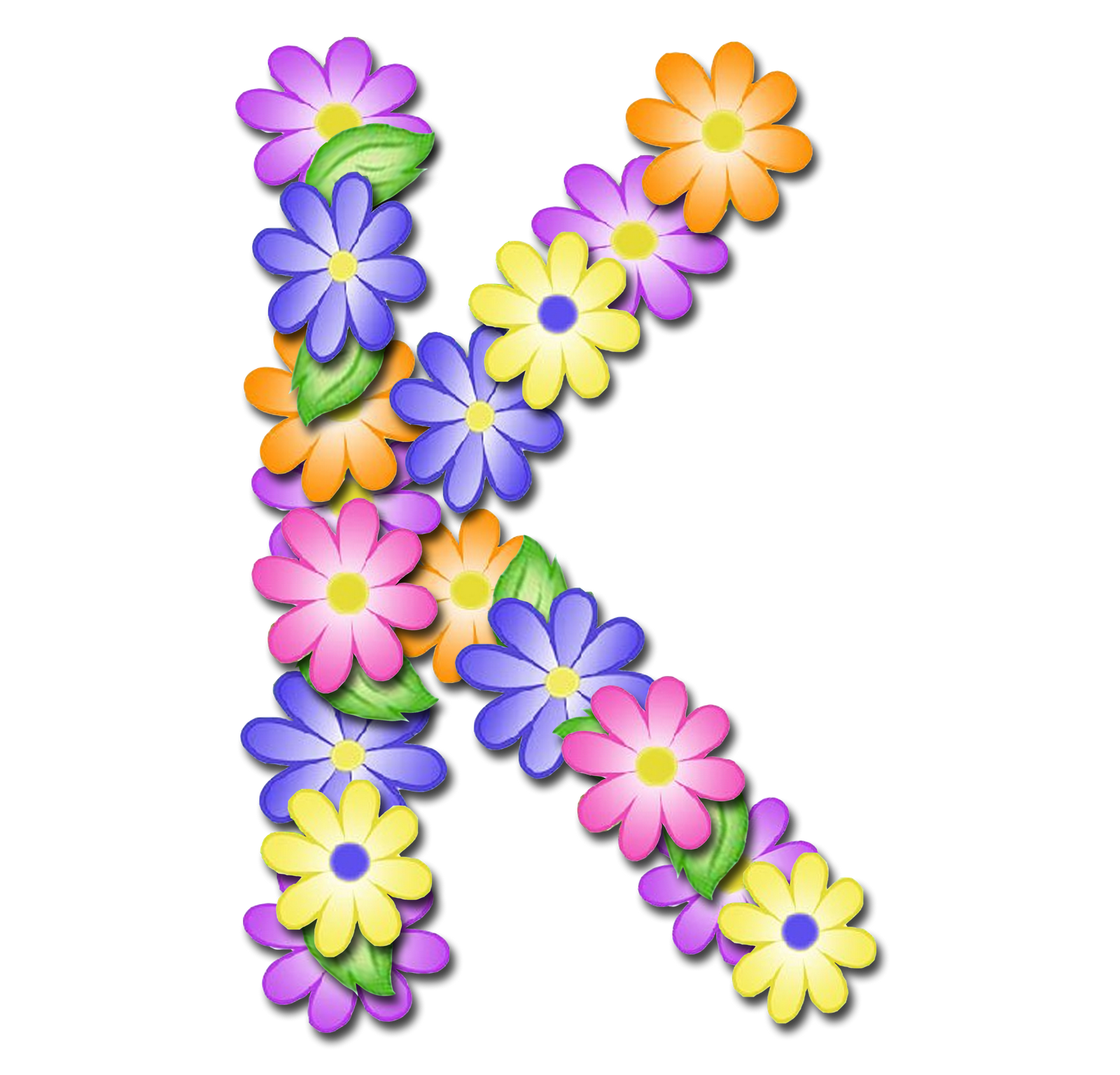 letters clipart colored