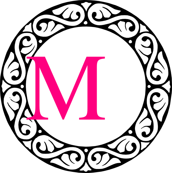 M clip art at. Letter clipart pink