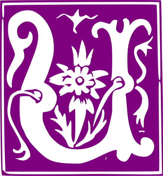 letter clipart purple