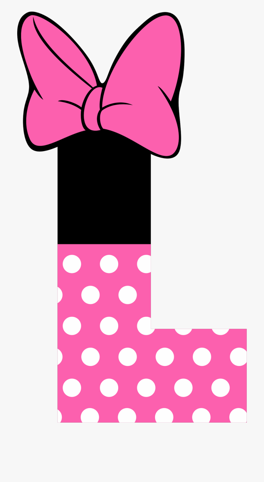letters clipart minnie mouse