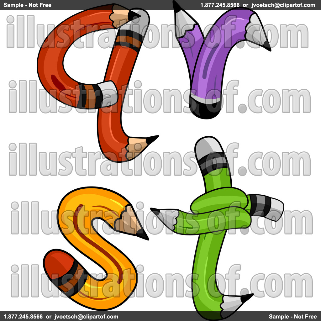 letters clipart pencil