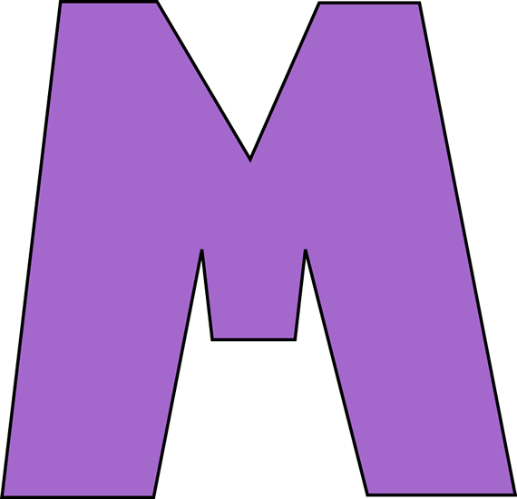 letters clipart purple