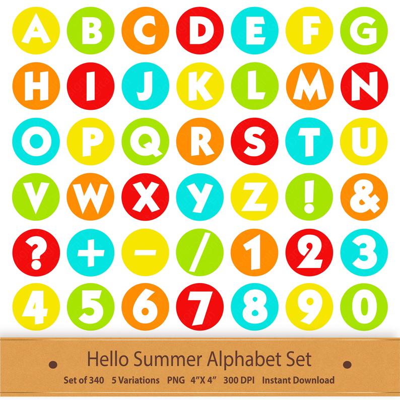 letters clipart summer
