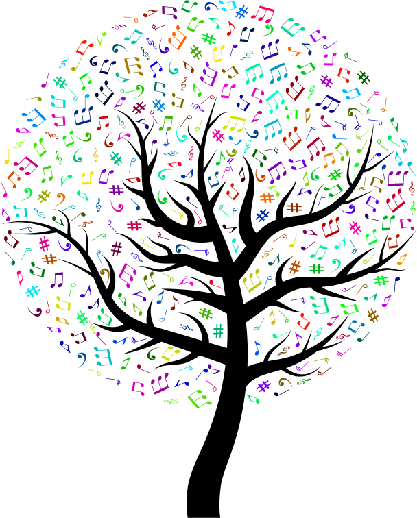 Letters clipart tree. Sound art pictures posters