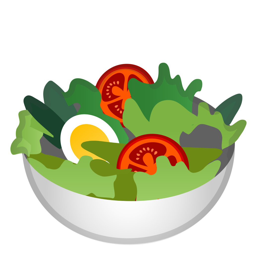 Lettuce clipart green foods. Salad icon noto emoji