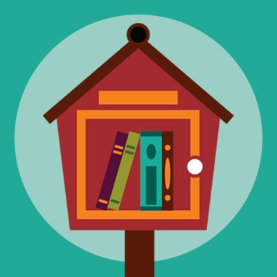 Librarian clipart book exchange. Little free library ltlfreelibrary