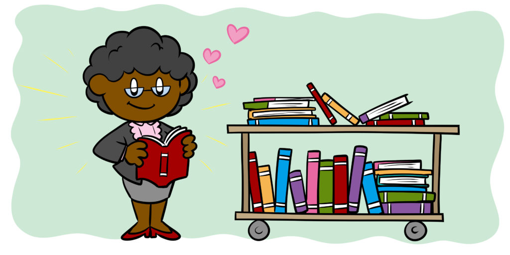 librarian clipart book project