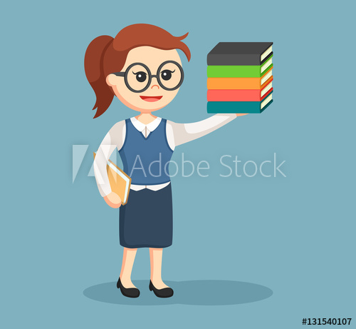 librarian clipart book shopping