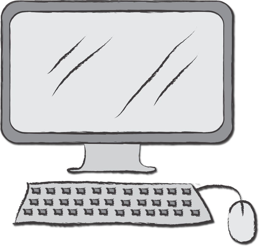 librarian clipart monitor