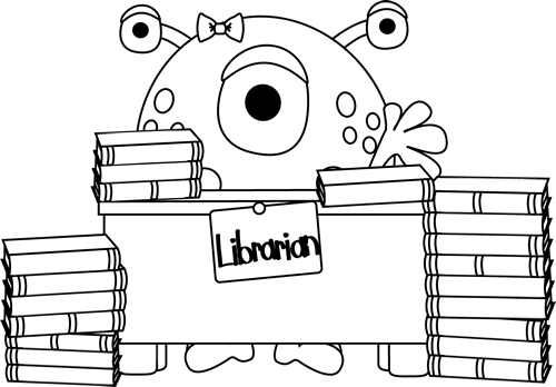 librarian clipart monster