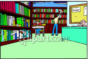 Librarian clipart school facility. Library clip art borders