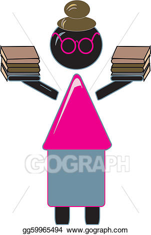 librarian clipart simple