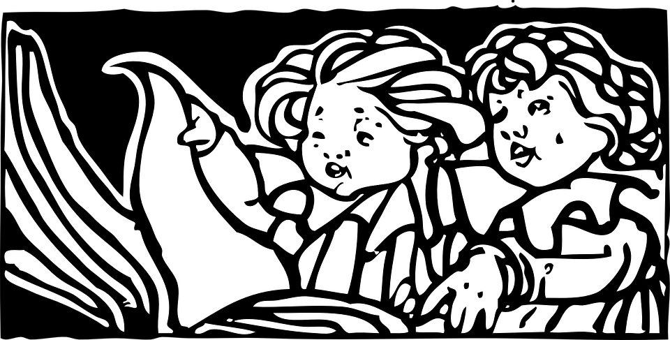 Library clipart library reading. Kid black and white