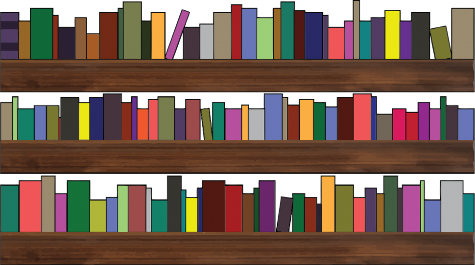library clipart shelving book
