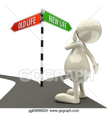 Stock illustration d people. Life clipart road life