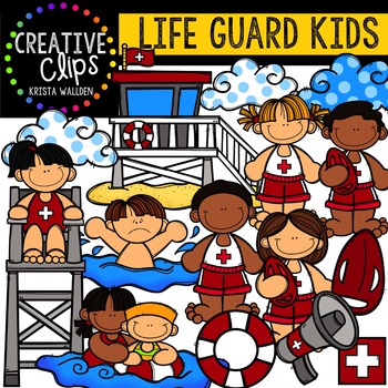 Lifeguard clipart kid. Life guard kids creative