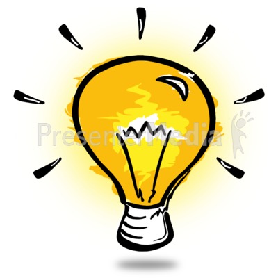 Light bulb clip art. Sketch presentation clipart great