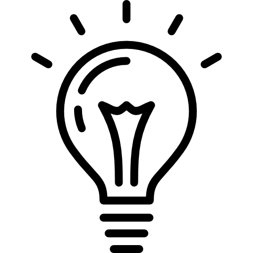 Free technology icons icon. Light bulb clip art clear background