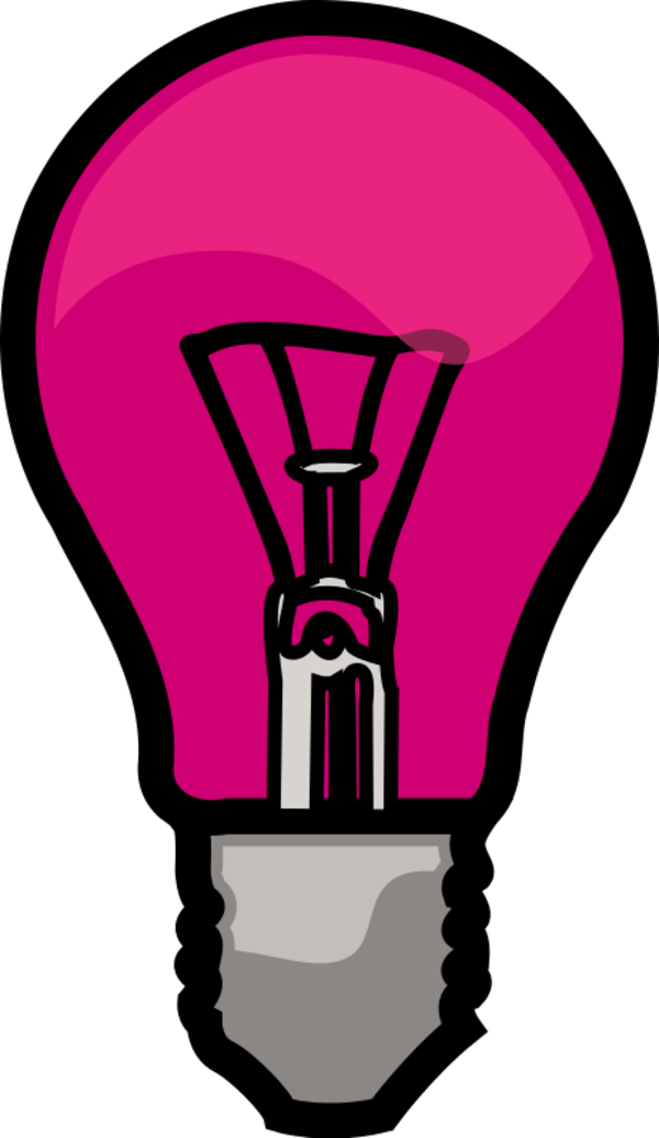 Light bulb clip art cute. Clipart pink pencil and
