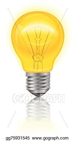 Vector illustration eps clipart. Light bulb clip art realistic