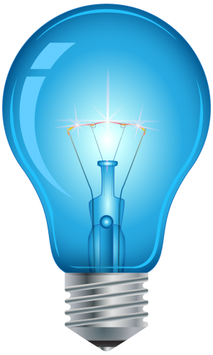 Blue png best web. Light bulb clip art realistic