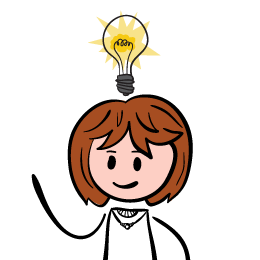 Light bulb clip art thinker. Idea lightbulb above head