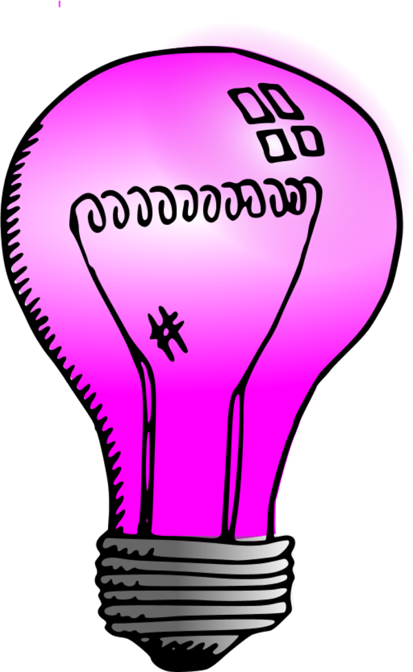 Light bulb clip art vector. Free picture cartoon download