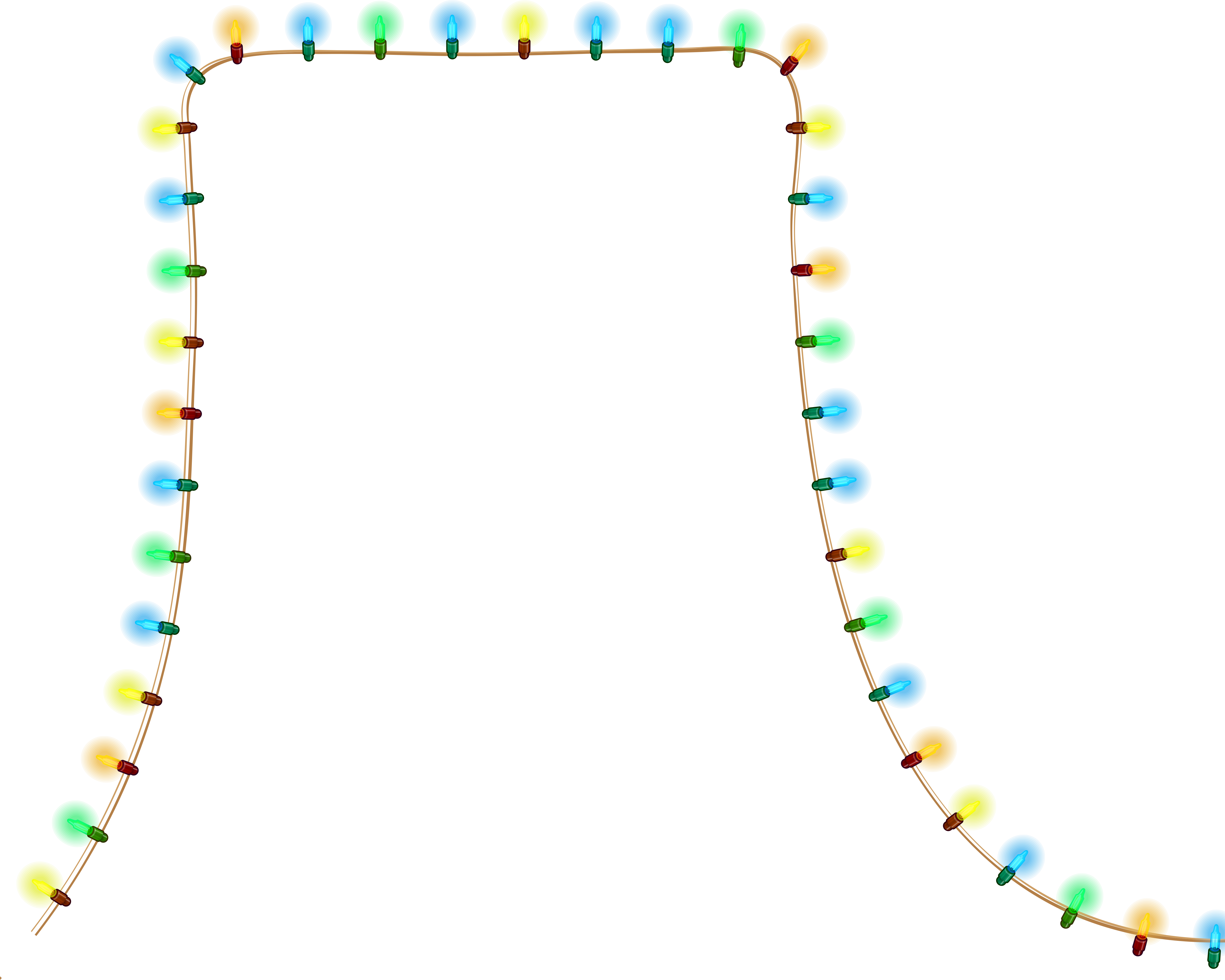 Christmas lights border png. Transparent clipart picture gallery