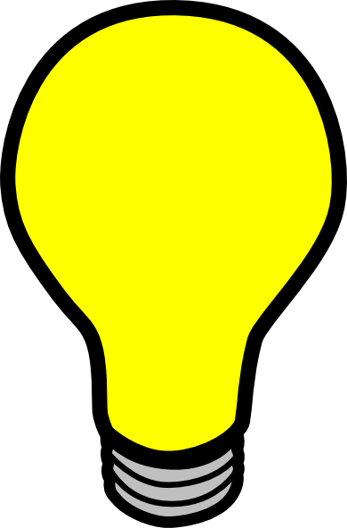 thoughts clipart small light bulb