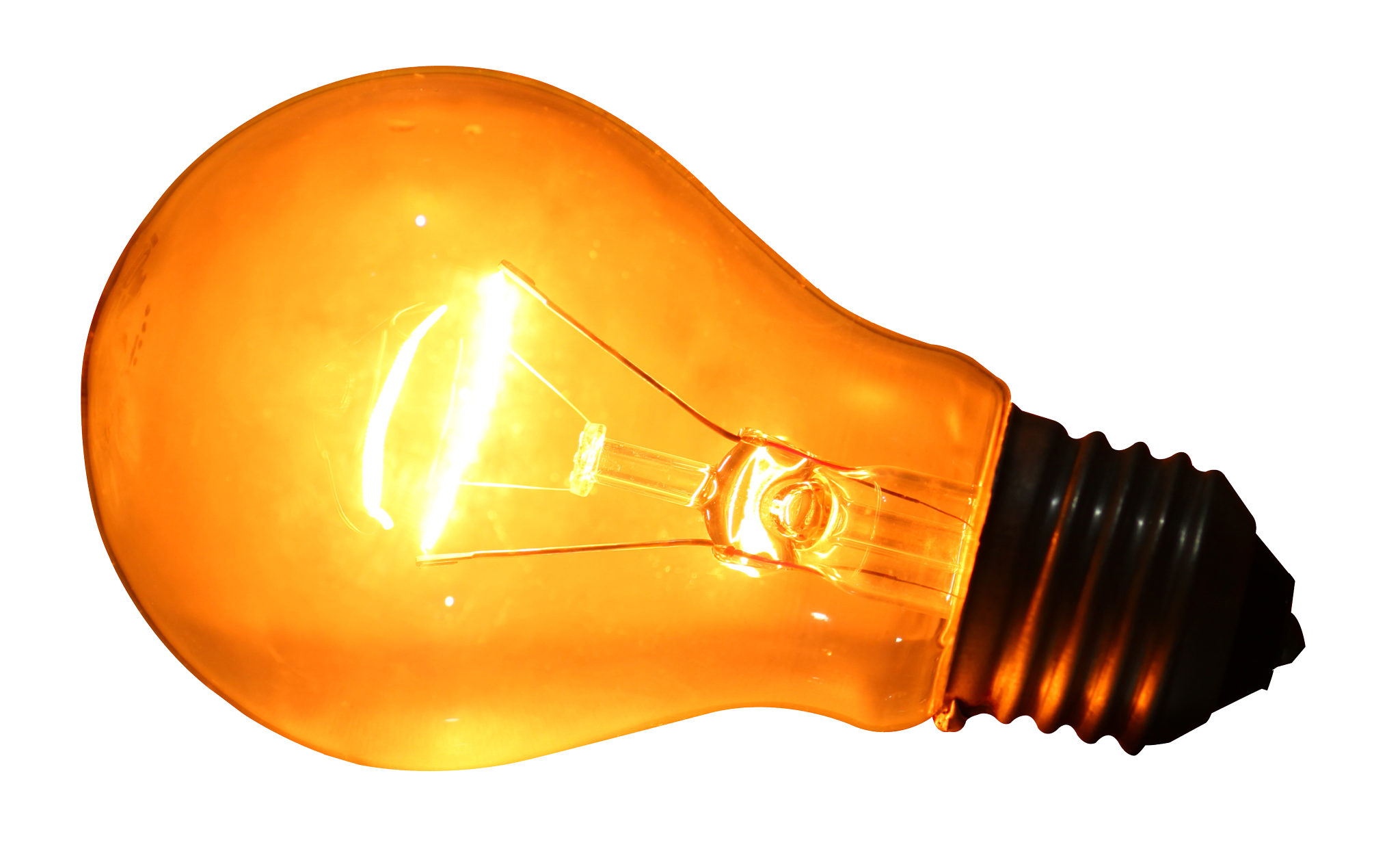 Light clipart lightbuld. Glowing yellow bulb png