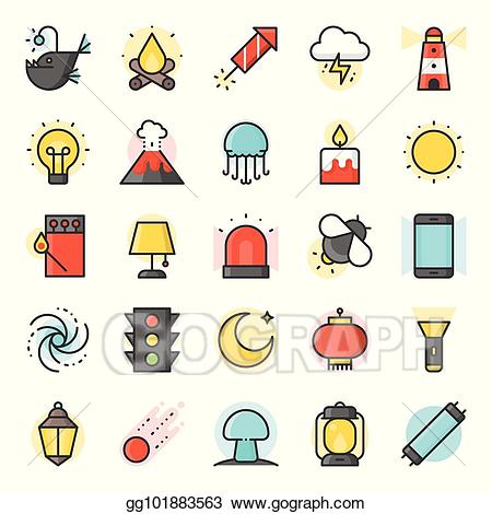 Vector stock from natural. Light clipart source light