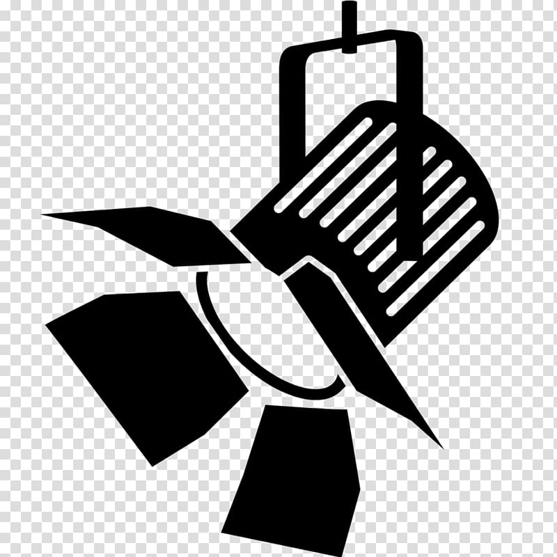 Black stage light illustration. Lighting clipart theatre production