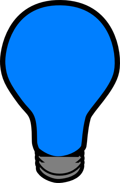 lightbulb clipart blue