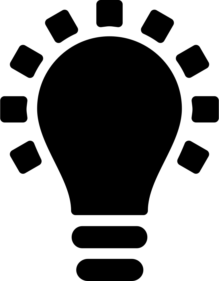 Lightbulb clipart creativity. Black symbol svg png