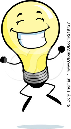 lightbulb clipart happy