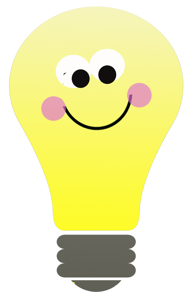 lightbulb clipart happy