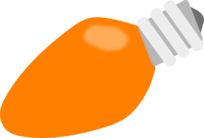 lightbulb clipart orange