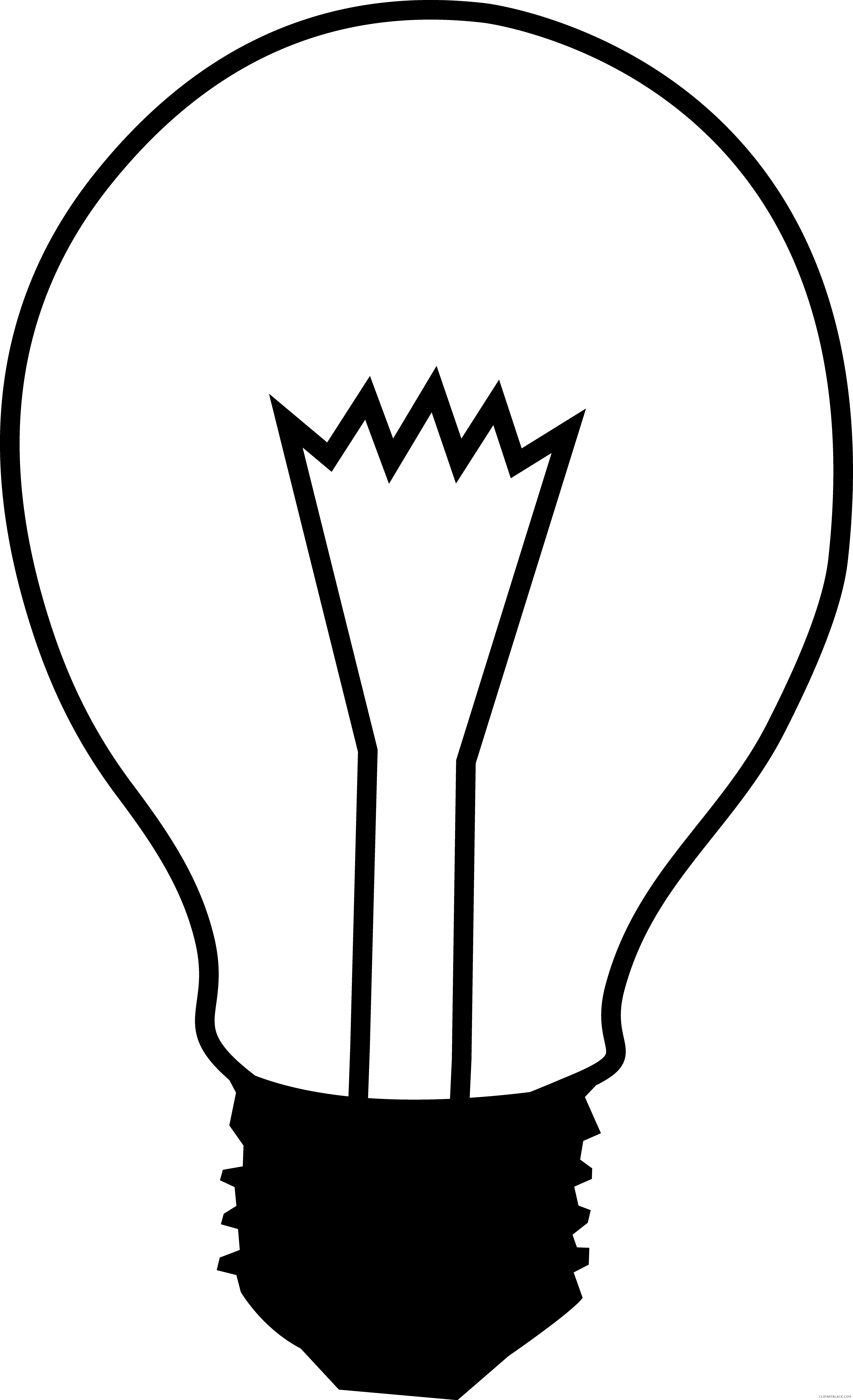 Light bulb page of. Lighting clipart outline