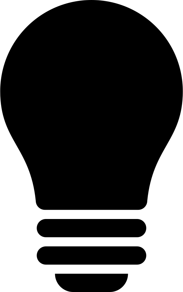 Lightbulb clipart paper. Black light bulb svg