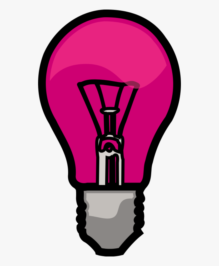 lightbulb clipart pink