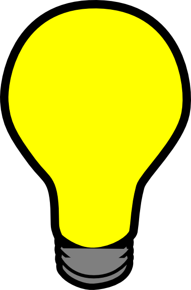 lightbulb clipart yellow