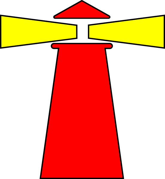 Lighthouse clipart beacon. Red yellow light clip