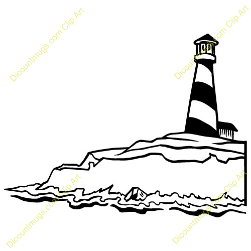 lighthouse clipart black