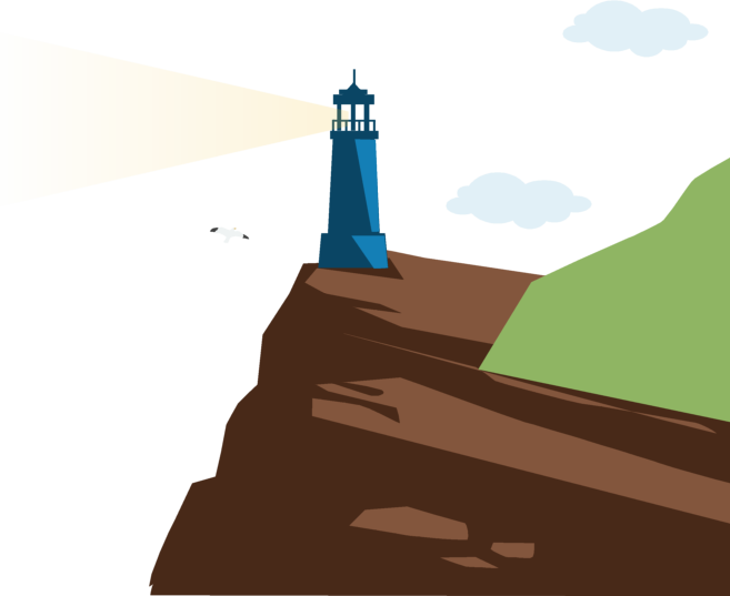 Go online n met. Lighthouse clipart cliff